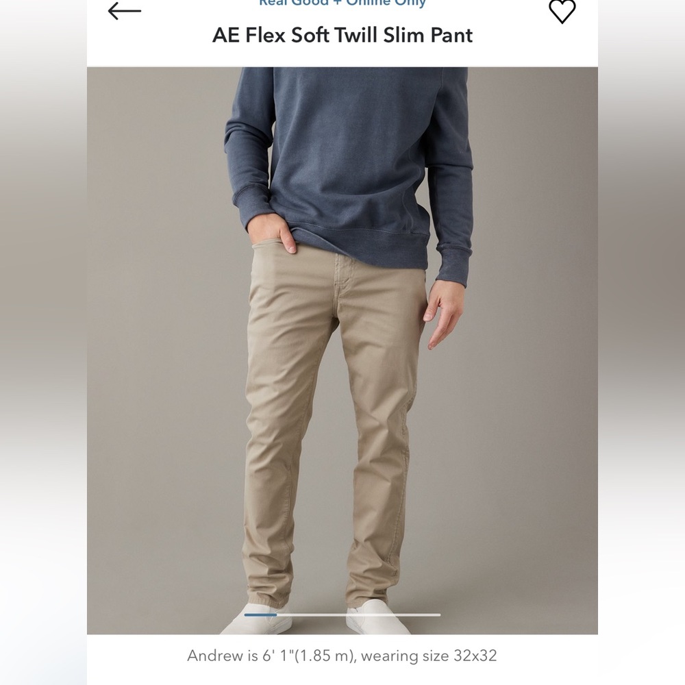 American eagle soft twill slim pant